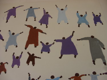 Peinture intitulée "en mouvement 3 déta…" par Jennifer Apaloo Kingslove, Œuvre d'art originale