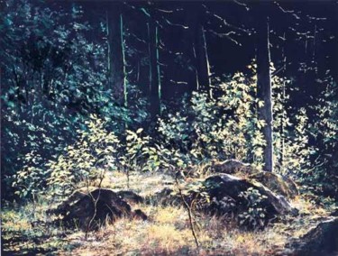 Painting titled "Some stones" by Swiatecki Marek, Original Artwork, Oil