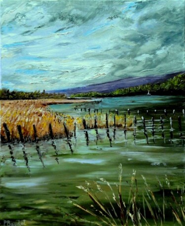 Peinture intitulée "L'orage passe" par Pascal Baudot, Œuvre d'art originale, Huile