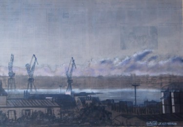 Peinture intitulée "+++ tôt" par Jérôme Catrevaux, Œuvre d'art originale