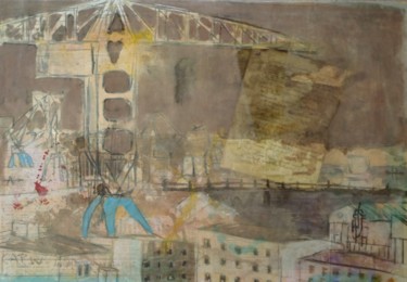 Peinture intitulée "Ancrage" par Jérôme Catrevaux, Œuvre d'art originale