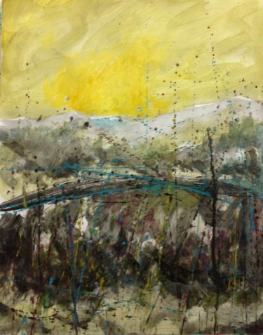Peinture intitulée "Entre Ciel et terre…" par Dibasar, Œuvre d'art originale