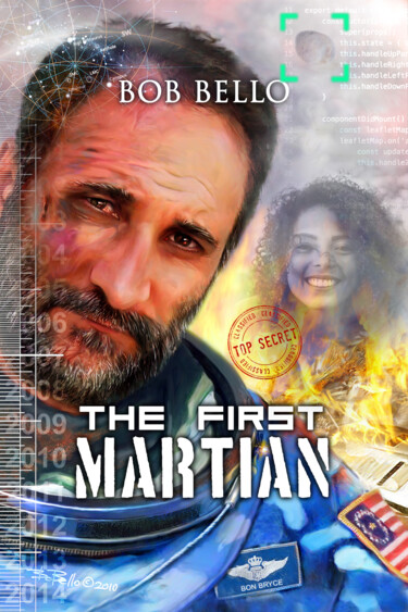 Digital Arts titled "The First Martian" by Bob Bello, Original Artwork, Digital Painting