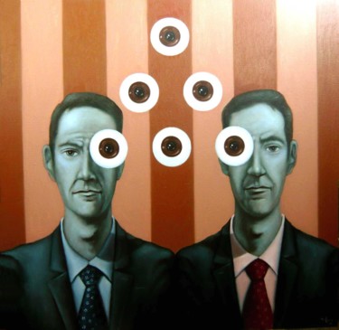 Peinture intitulée "Pyramide" par Pascal Buffard, Œuvre d'art originale, Huile