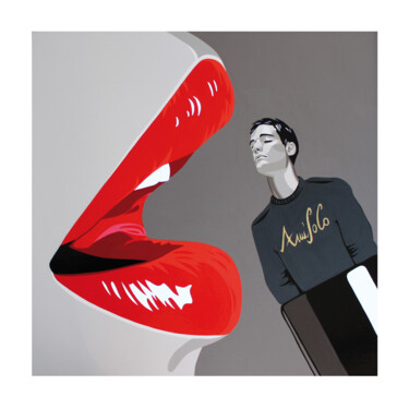 Arts numériques intitulée "Lithographie " Lip…" par Ann'Soco, Œuvre d'art originale