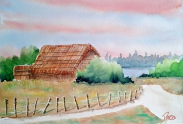 Peinture intitulée "le-cabanon-du-peche…" par Paco Cabrera, Œuvre d'art originale