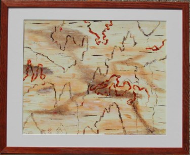 Peinture intitulée "Chemins chaotiques" par Anne Garnier, Œuvre d'art originale