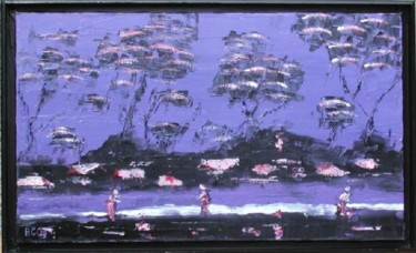 Peinture intitulée "Ombres chinoises" par Anne Garnier, Œuvre d'art originale