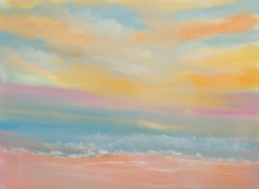Painting titled "Pacific Sunset" by David Snider, Original Artwork