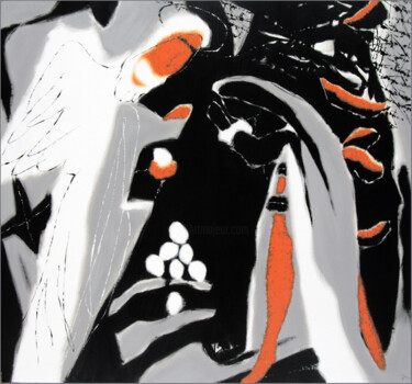 Audit in the heaven office (Ревизия в небесной канцелярии) Schilderij getiteld "Audit in the heaven…" door Alex Oliger, Origineel Kunstwerk, Olie