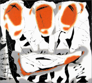 Schilderij getiteld "Cheerful Trinity (В…" door Alex Oliger, Origineel Kunstwerk, Acryl