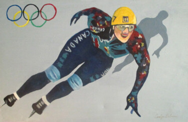 绘画 标题为“Short Track1” 由Carolyn   A. Debnam, 原创艺术品, 丙烯 安装在木质担架架上