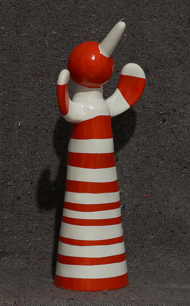 Petit Envol rayé rouge et blanc Sculpture intitulée "Petit Envol rayé ro…" par Pascale Fournier, Œuvre d'art originale, Autre