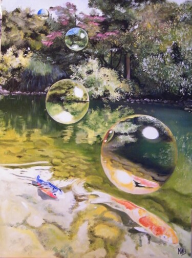 Peinture intitulée "jinli." par Manu Surreabulliste, Œuvre d'art originale, Huile Monté sur Châssis en bois