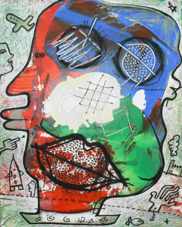 Peinture intitulée "L'illusion de la cr…" par Bruno Antony-Thouret (bruno antony), Œuvre d'art originale, Huile