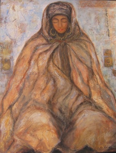 Painting titled "la fiancée" by Christine Leger, Original Artwork, Acrylic