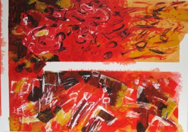 Peinture intitulée "Musique d'Eté" par Isabelle Langlois, Œuvre d'art originale, Acrylique Monté sur Châssis en bois