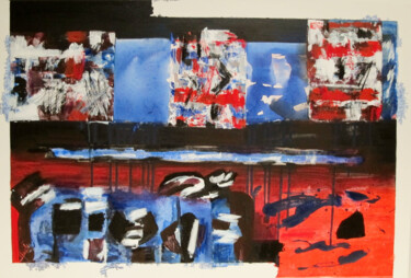 Peinture intitulée "Candem-Town" par Isabelle Langlois, Œuvre d'art originale, Acrylique Monté sur Châssis en bois