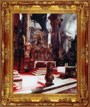 Painting titled "Choeur - fragment,…" by Paul Dmoch, Original Artwork, Watercolor