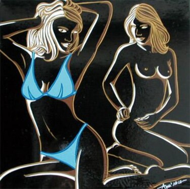 Peinture intitulée "Sensuelement vôtre" par Ann'Soco, Œuvre d'art originale, Huile