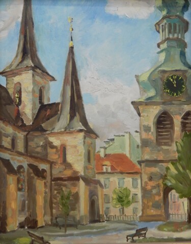 Painting titled "Собор святого Петра…" by Nina Silaeva, Original Artwork, Oil