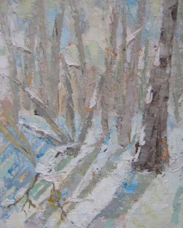 Зимка в Зеленограде Winter in Zelenograd Painting titled "Зимка в Зеленограде…" by Nina Silaeva, Original Artwork, Oil