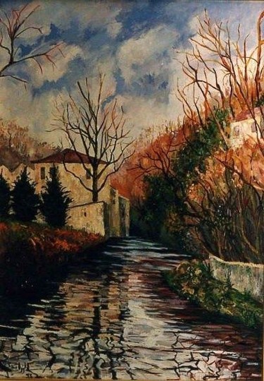 Peinture intitulée "castiglione-olona (…" par Abdellatif Zeraidi Bd Lltyf Lzrydy, Œuvre d'art originale, Huile