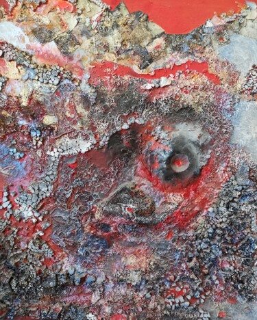 Painting titled "Volcano" by Lynda Rosemarie Stevens, Original Artwork, Acrylic