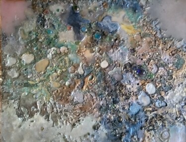 Collages titled "Mother-of-pearl sur…" by Lynda Rosemarie Stevens, Original Artwork, Acrylic