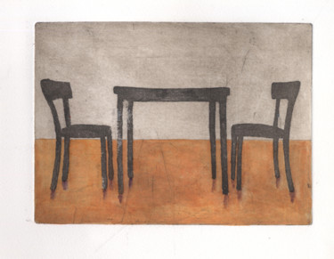 印花与版画 标题为“Table and Chairs” 由Sophie Cordery, 原创艺术品