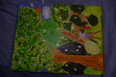 Malerei mit dem Titel "Fairy Rain" von Calina-Sophie Carstens, Original-Kunstwerk, Öl