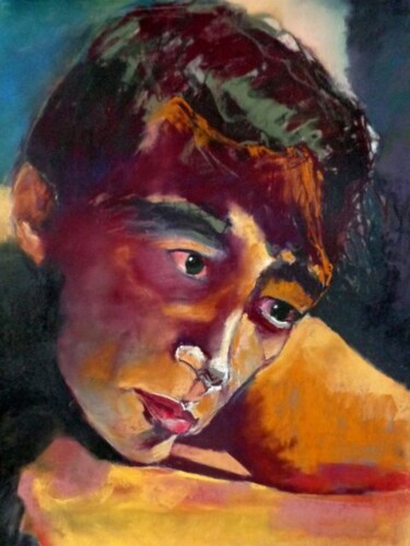 Peinture intitulée "The lonely lover" par Rosemay Dahan, Œuvre d'art originale, Pastel