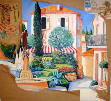 Mougins (Le Feu Follet) Painting titled "Mougins (Le Feu Fol…" by Gérald Guillotte, Original Artwork, Oil