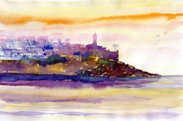 Peinture intitulée "Rabat (Maroc)" par Abdellatif Zeraidi Bd Lltyf Lzrydy, Œuvre d'art originale, Huile