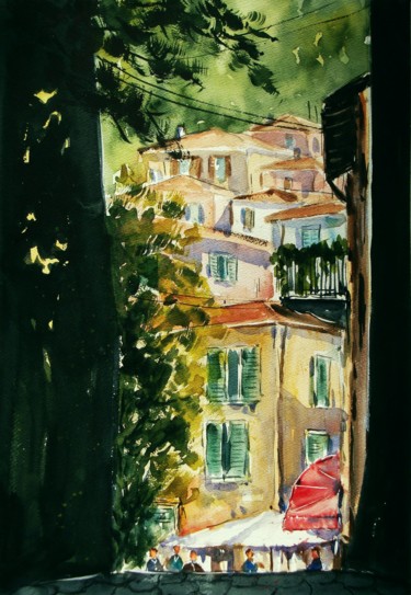 Varenna (Lago di Como) Painting titled "Varenna (Lago di Co…" by Tito Fornasiero, Original Artwork, Watercolor