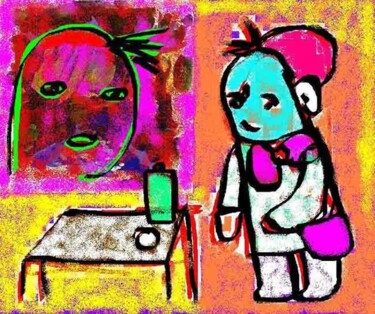 Arts numériques intitulée "la table" par Nicolas Malaize (Nicou), Œuvre d'art originale