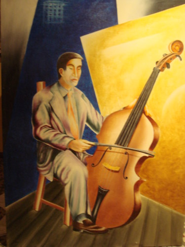 Pintura titulada "EL MUSICO" por Santial Alonso, Obra de arte original, Otro