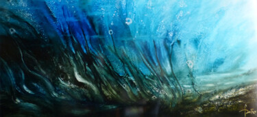 Peinture intitulée "Fonds marins" par François Weber, Œuvre d'art originale, Huile Monté sur Panneau de bois