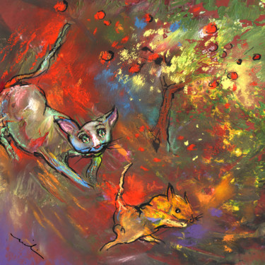 Love Games Under The Apple Tree 绘画 标题为“Love Games Under Th…” 由Miki De Goodaboom, 原创艺术品, 油