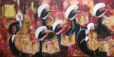 제목이 "LES JOLIES MUSICIEN…"인 미술작품 Christiane Guerry로, 원작, 기름