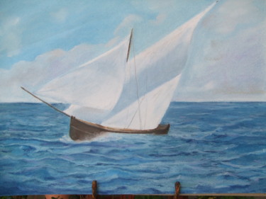 Drawing titled "On a Clear Day" by Branka Mattenheim, Original Artwork, Pastel