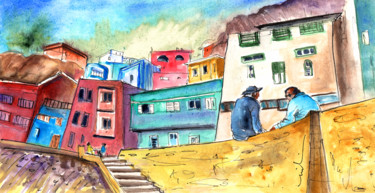 Puerto de Sardina 02 绘画 标题为“Puerto de Sardina 02” 由Miki De Goodaboom, 原创艺术品, 水粉