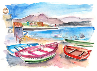 Puerto de Sardina 03 绘画 标题为“Puerto de Sardina 03” 由Miki De Goodaboom, 原创艺术品, 水粉