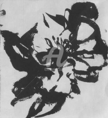 Peinture intitulée "Camélia" par Thomas Eeckman, Œuvre d'art originale, Encre