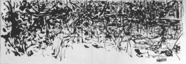 Peinture intitulée "Séparation chaotique" par Thomas Eeckman, Œuvre d'art originale, Encre
