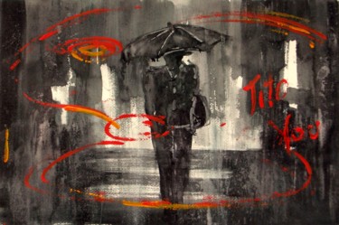제목이 "Senza titolo 1"인 미술작품 Tito Fornasiero로, 원작, 수채화