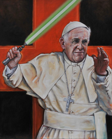 Peinture intitulée "La derniere croisade" par Pascal Buffard, Œuvre d'art originale, Huile