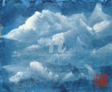 Schilderij getiteld "Montagnes de rêve" door Catherine Mondoux (4INE), Origineel Kunstwerk, Olie