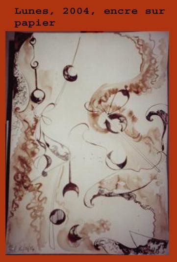 「Lunes」というタイトルの描画 Diane Medusによって, オリジナルのアートワーク, インク