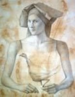 Peinture intitulée "Deux copines" par Alexei Machina, Œuvre d'art originale